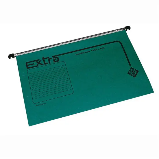 EXTRA Suspension File Green FC 210g / BF-11077 ملف جارور طرف بلاستيك