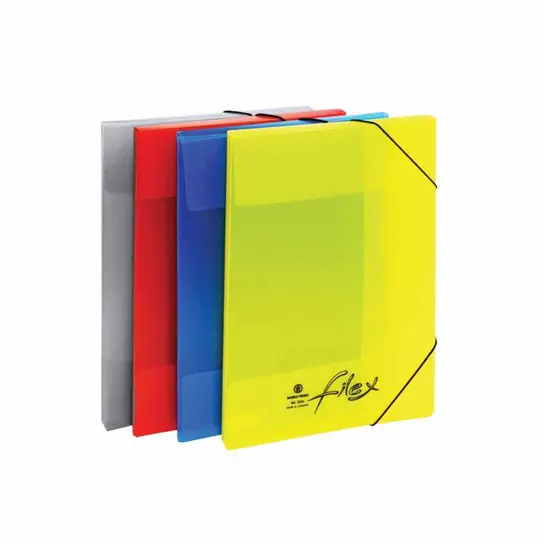 FILEX Plastic Flap File Transp. With Elastic FC / 2cm / BF-2526 ملف بلاستيك مع مغيطة عريض