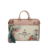 Anekke Beige Flowers Laptop Bag / 28864-12