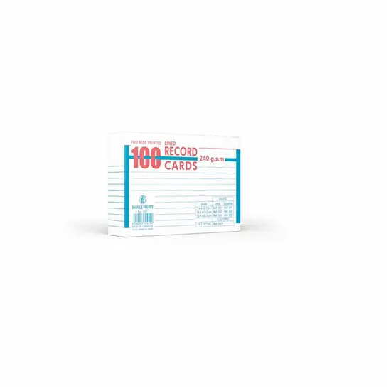 Record CARDS Lined 10.2*15.2cm 240g 100sh BF-302 Medium