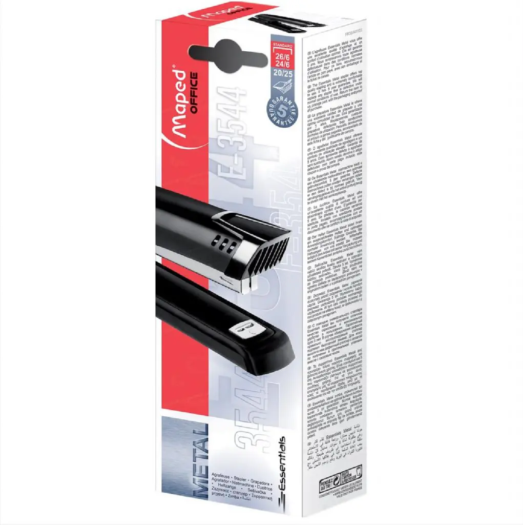 Maped Metal Stapler Essenrials 24/6 25sh / 354411 مكبس كبير
