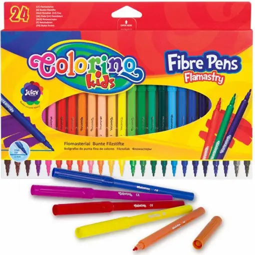 Colorino Fibre Tip Pens Feutre 24 Colors / 14625 تلوين مائي