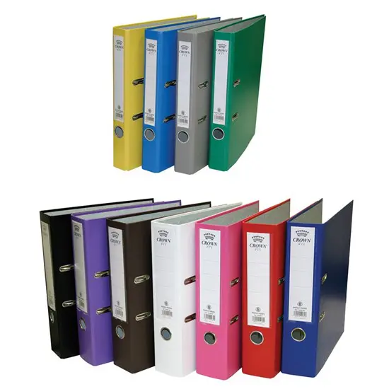 CROWN Colored File Box BF-72358 / 8cm / FC 28*35cm With Label Pocket ملف تجاري ملون