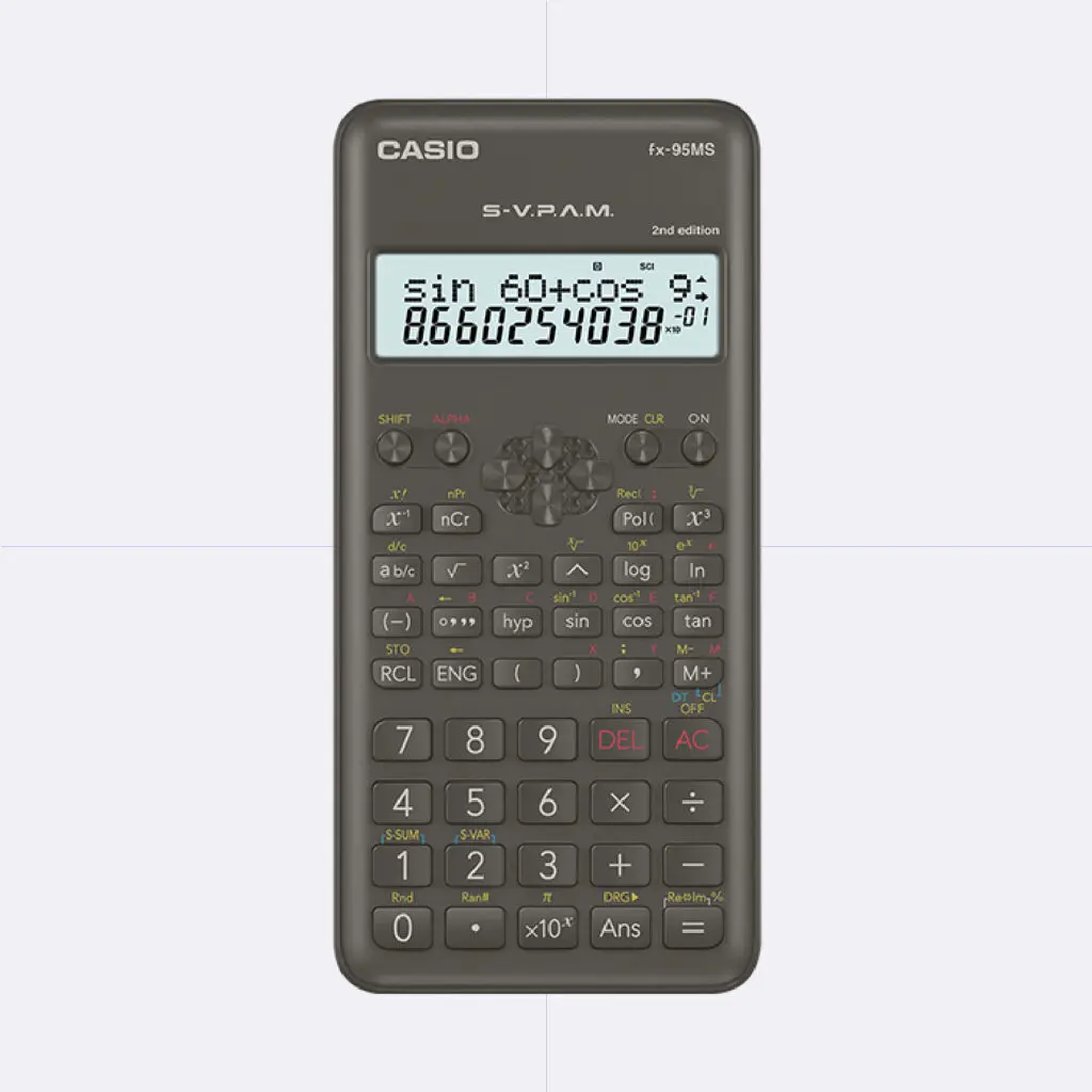 CASIO Scientific Calculator FX-95MS 244 Functions / ORIGINAL آلة حاسبة أصلية