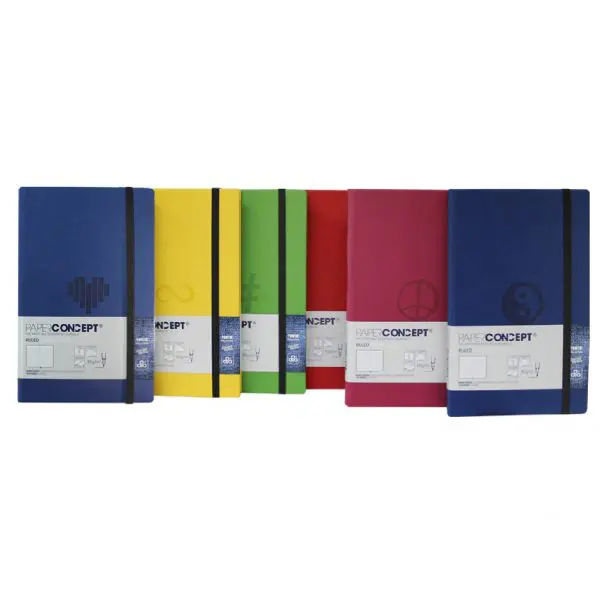 Paper Concept Note Book Lines 130*210mm With Elastic 96sh 85g Hard Cov. / YC9211 Youth OPP