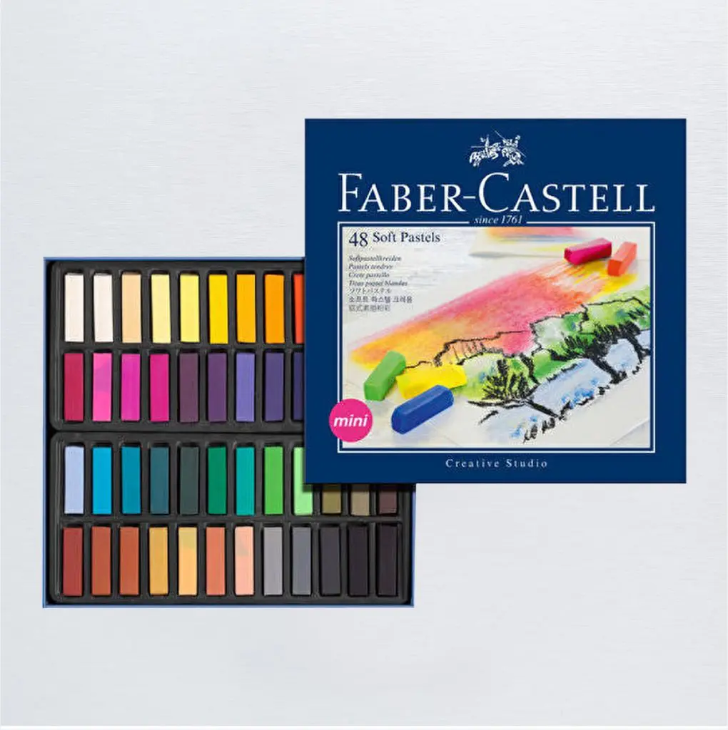Faber Castell Soft Pastels 48 Colors Short / 128248 تلوين باستيل طبشوري