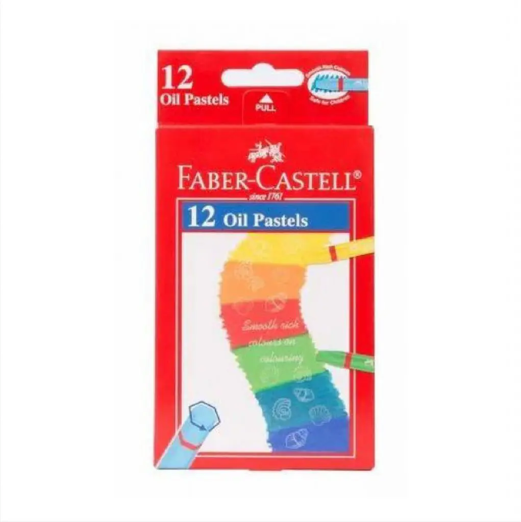 Faber Castell Oil Pastels 12 Colors 74mm / 122712 تلوين باستيل زيت