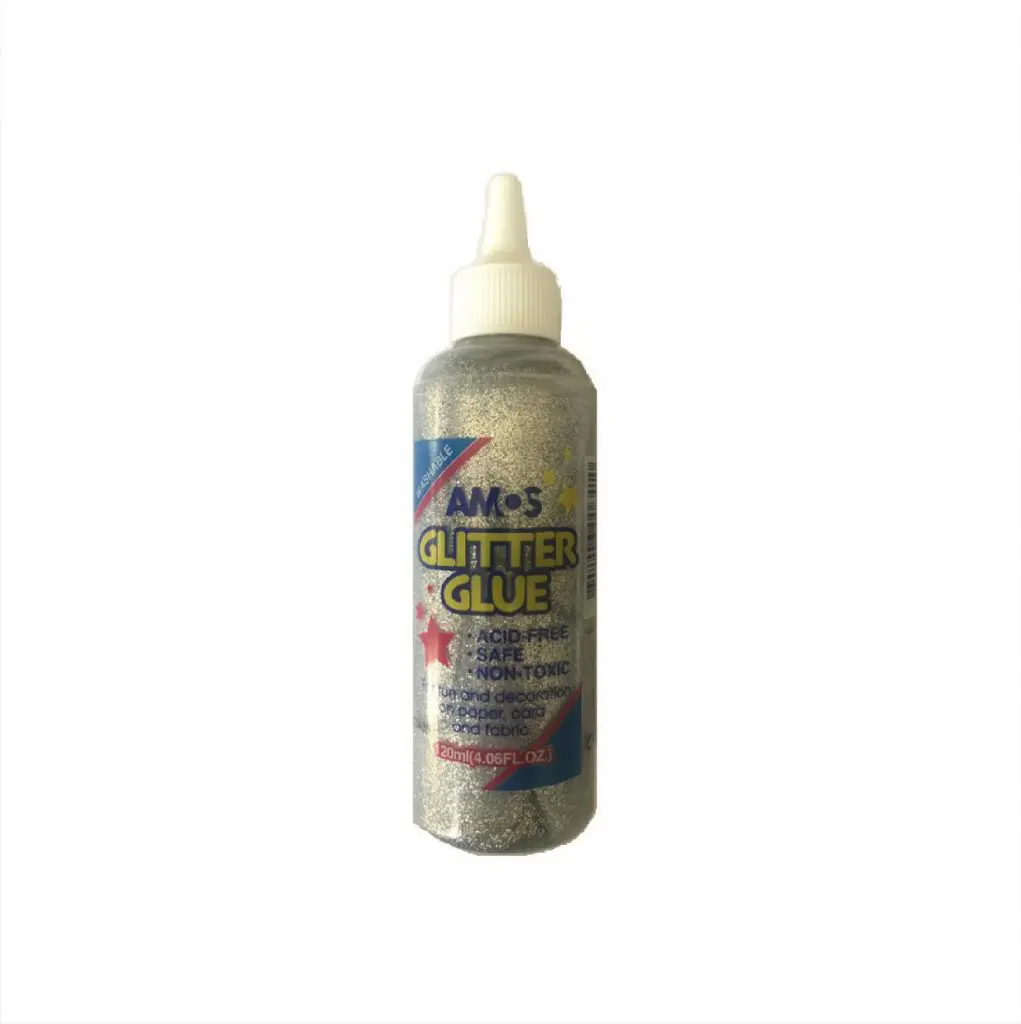AMOS Assorted Glitter Glue 120ml / 6472 برق لاصق كبير