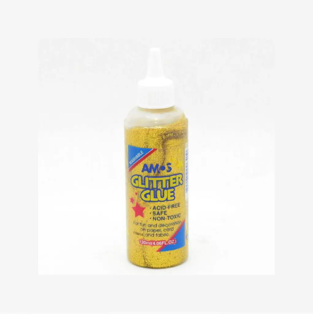 AMOS Assorted Glitter Glue 120ml / 6472 برق لاصق كبير