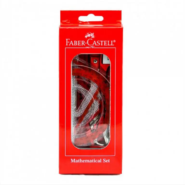 Faber Castell Metal Geometric Set / 177200 علبة هندسة معدن