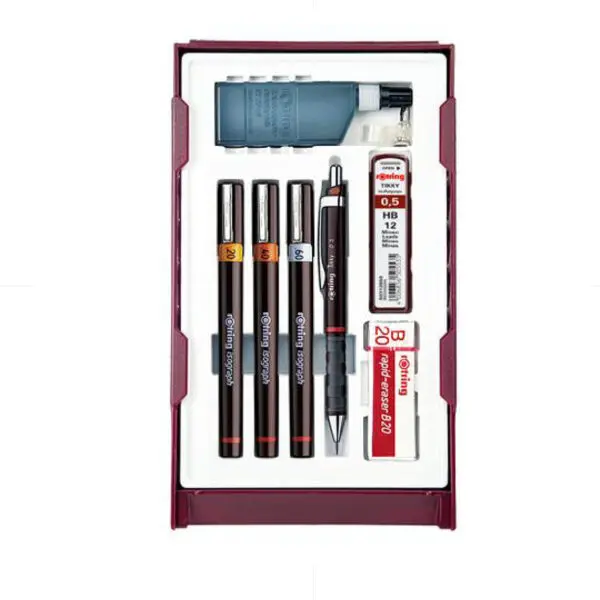 ROTRING College Set COLLEGE 0.2/0.4/0.6 Pens + Accessories S0699390