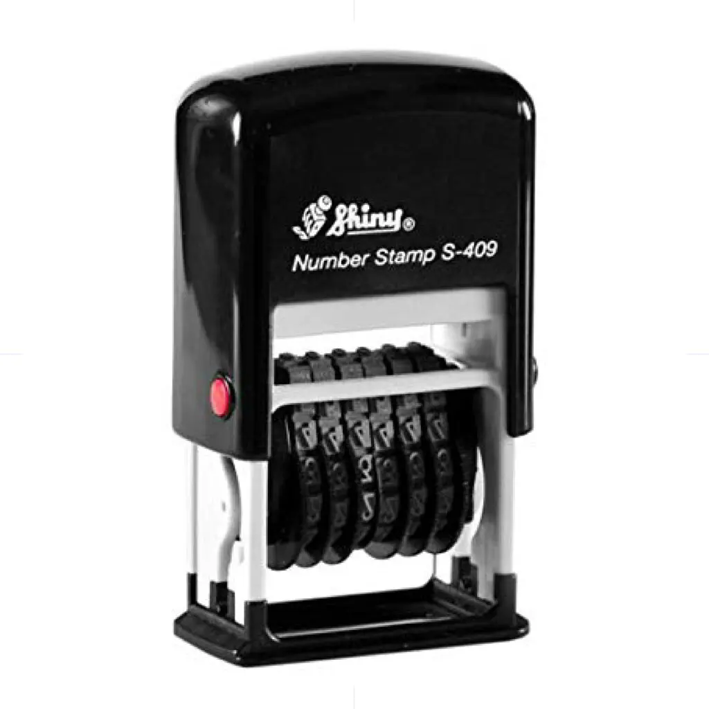 SHN Numbers Stamp 4mm 6 Nub. / Self-Inking / S-409 ختم ارقام اوتوماتيك