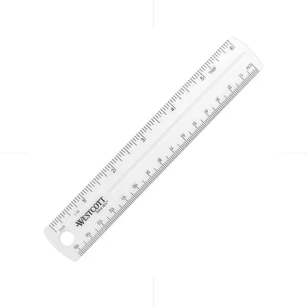Transparent Plastic Ruler 15cm / S1358 MZ مسطرة بلاستيك