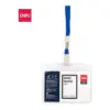 Deli Badge Name ID Holder Horizontal 105*70mm With Lanyard / 5756 اتيكيت اسم مع ربطة عنق