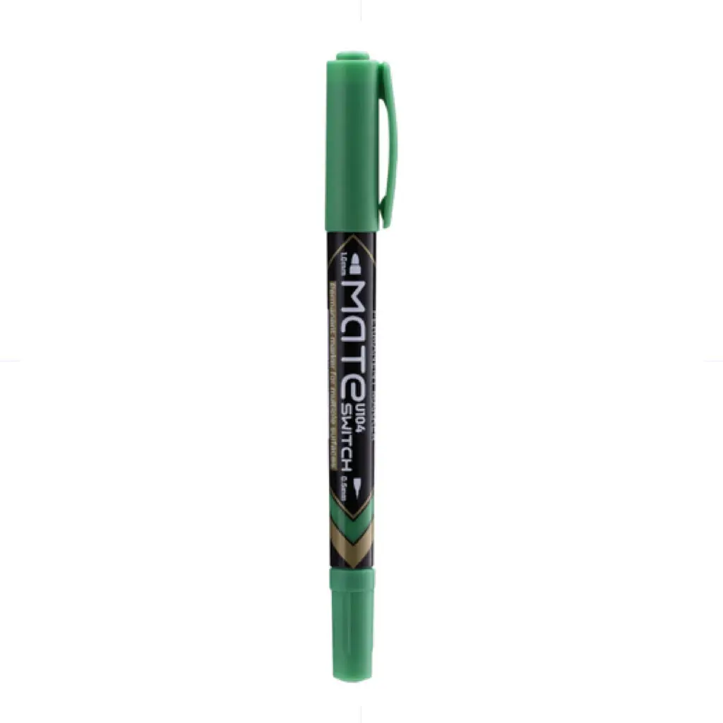 Deli OHP Permanent Pen Dual Tip  0.5 - 1.0 / U10430 قلم ماركر براسين
