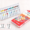 Foska Acrylic Color Paint Set 12 Colors * 12ml / P812 تلوين اكريليك