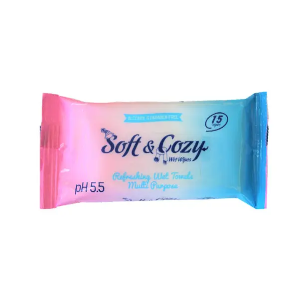 LEEN Hand Sanitizer Soft & Cozy Wet Wipes 15sh مناديل معقمة