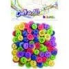 CFA Plastic Colored Buttons 12-15mm 130pcs Assorted / CA-245 ازرار بلاستيك للاشغال