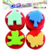 CFA Sponge Stamp 4pcs Diam. 7.5cm / CA-397 اسفنج اشكال للتلوين