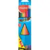 Maped Triangular Coloring Pencils 12 Colors + Sharpener / 183213 تلوين خشب
