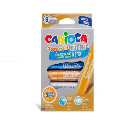 Carioca Temperello Solid Poster Paint 6 Colors Metallic / 42674 تلوين