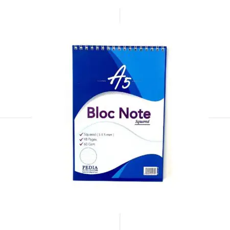 PD Bloc Note Book Spiral A5 SQUARED 60g 48sh / PP715K دفتر نوت مربع راسور