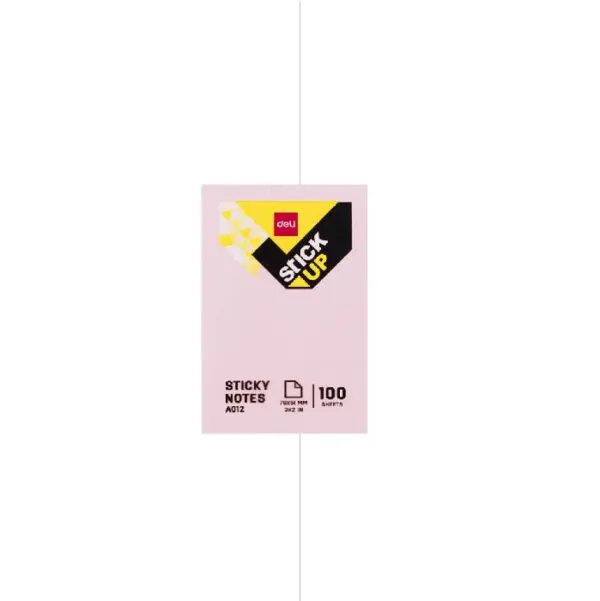 Deli Sticky Notes A01203 Pastel 1 Col. 76*51mm 100sh Shrink ورق ملاحظات