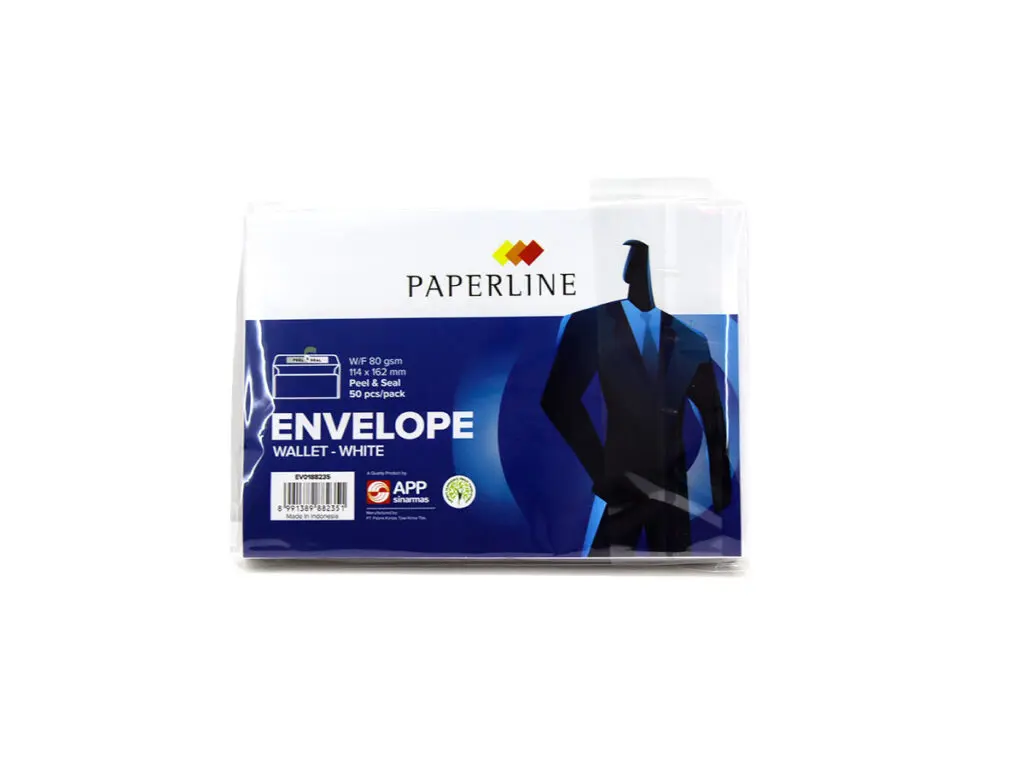 White Envelope P&S 114*162 mm / 80g / Paperline مغلف ابيض25pcs