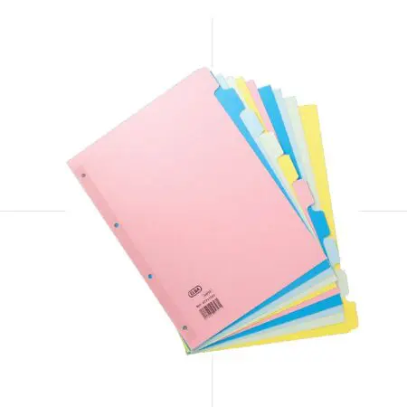 Carton Dividers / Separators 10 Parts A4 - BF-618/10 فواصل كرتون ملونة
