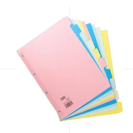 Carton Dividers / Separators 12 Parts A4 / KT-12 فواصل كرتون ملونة
