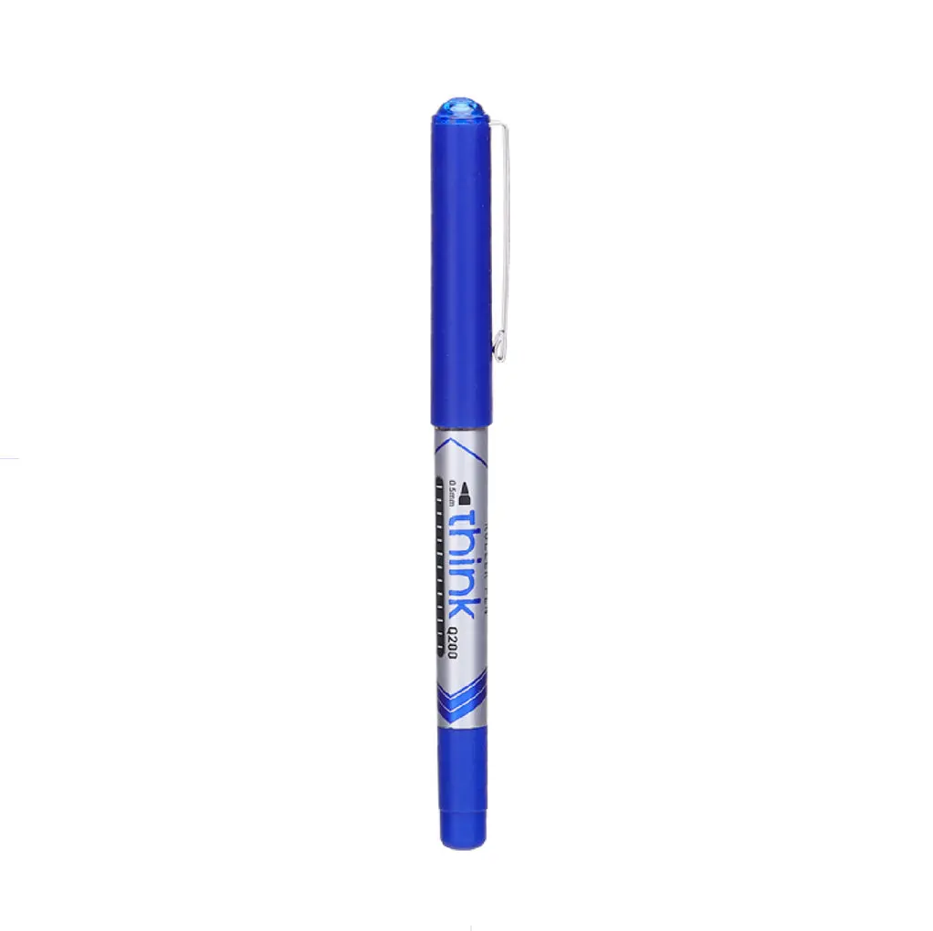 Deli Think Roller Pen 0.5mm BLUE / Q20030 قلم حبر سائل