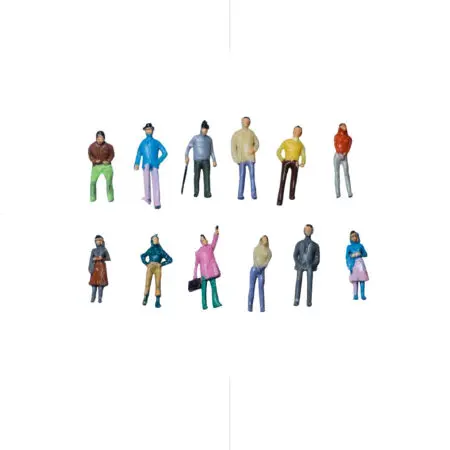 CFA Maquette / Quality Colored Doll Mixed H-9mm 4pcs 1:200 / CA-1157 اشخاص