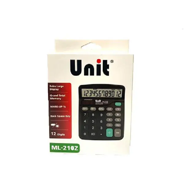 UNIT Desk Calculator ML-210Z / 0-00 / 12 digits الة حاسبة