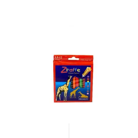 Ziraffe Short Coloring Pencils 12 Colors تلوين خشب 12 لون قصير