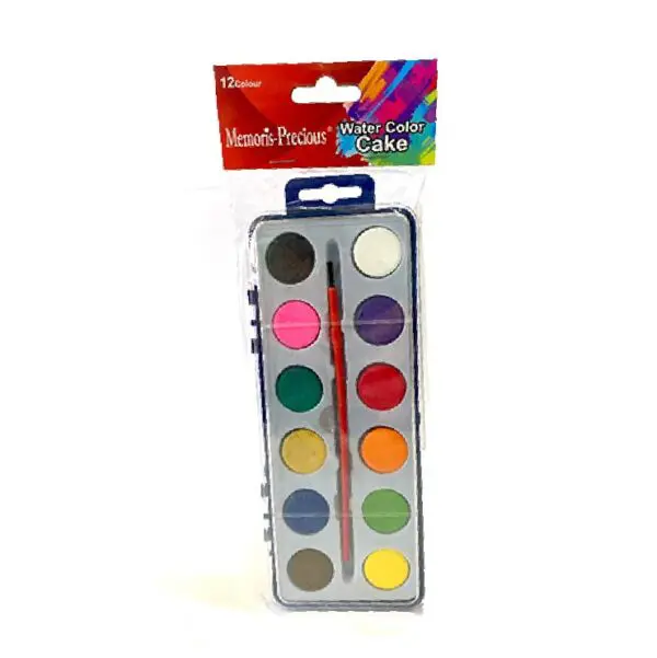 Watercolor Aquarelle Solid 12 Colors / Memoris MF18637 تلوين حجر