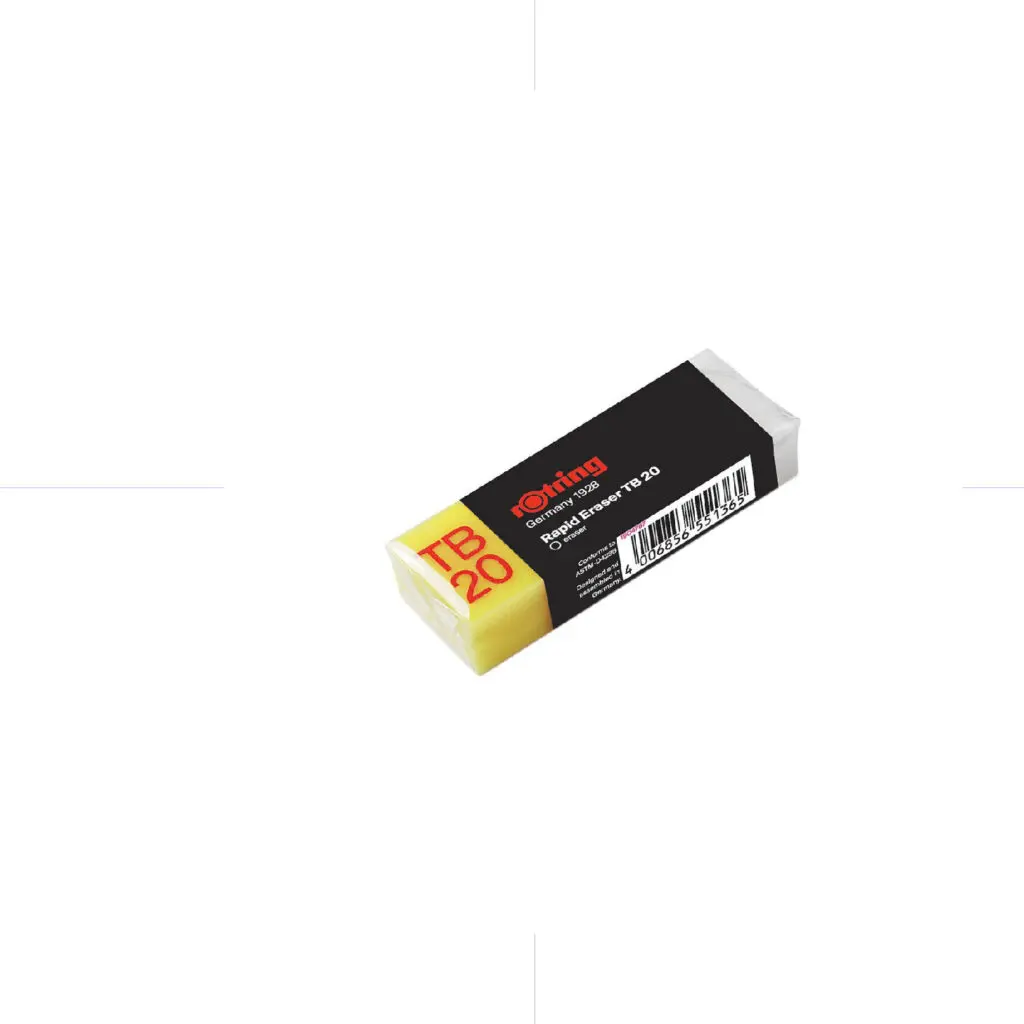 ROTRING Eraser TB20 محاية رصاص وحبر لونين اصفر وابيض