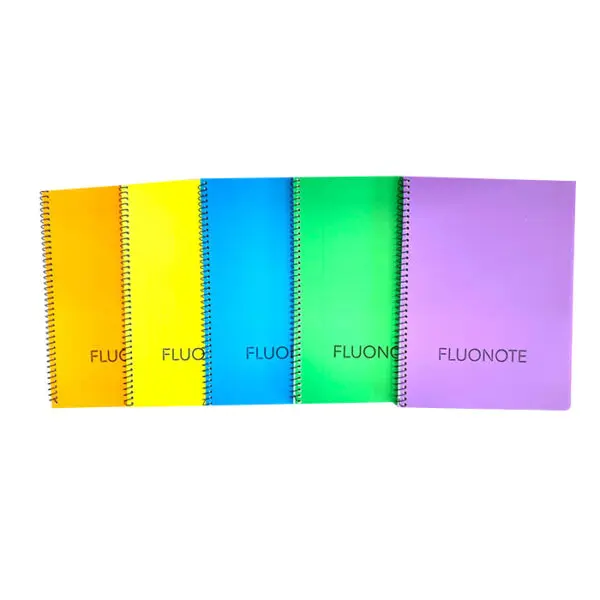 Fluo Note Plastic Notebook A4 Square 192sh 70g Spiral / PP245 دفتر جامعة