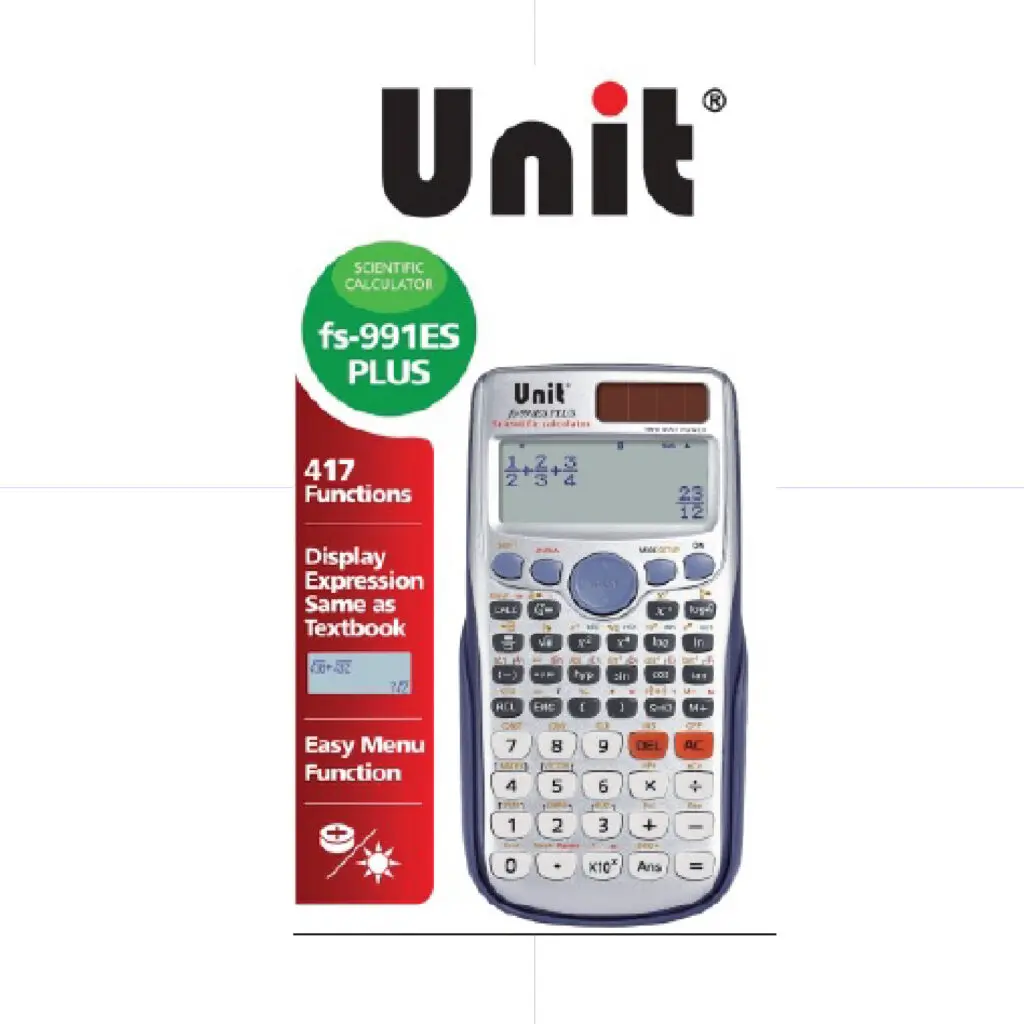 UNIT Scientific Calculator FS-991ES Plus 417 Functions الة حاسبة