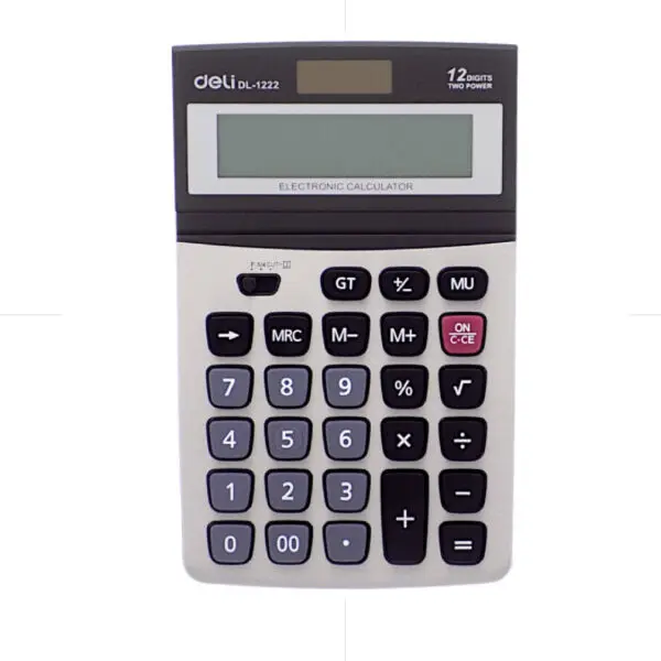 Deli Calculator 1222 / 0-00 / 12 digits الة حاسبة