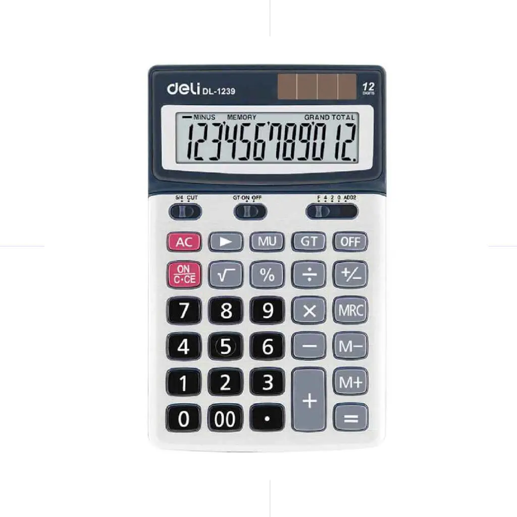 Deli Calculator 1239 / 0-00 / 12 digits الة حاسبة