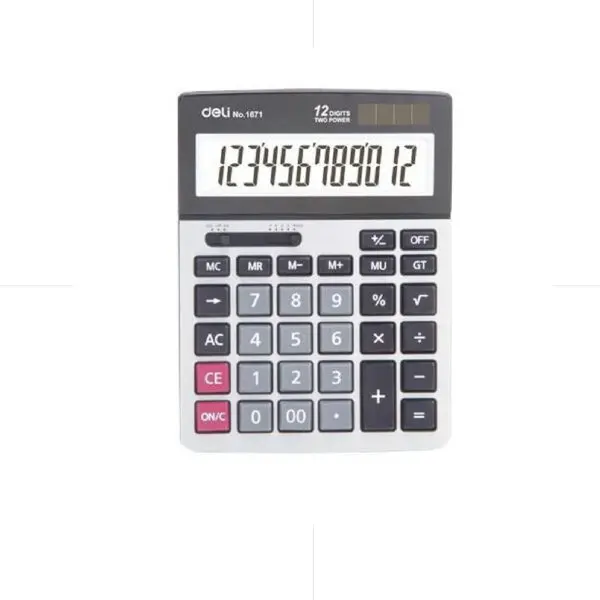 Deli Calculator 1671 / 0-00 / 12 digits الة حاسبة