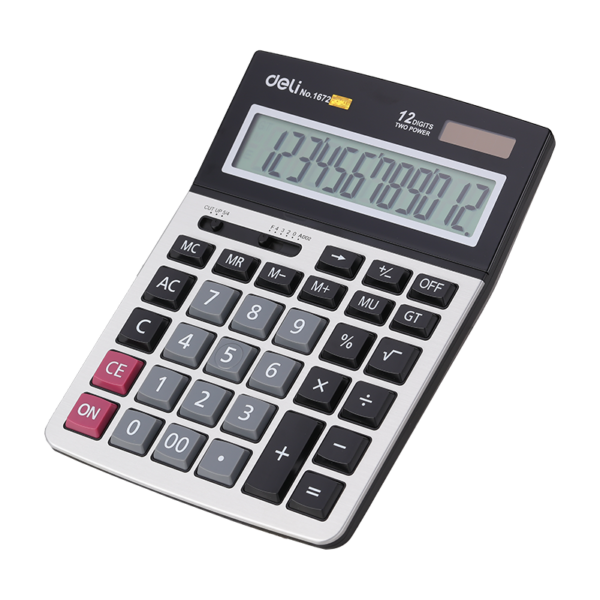Deli Calculator 1672 / 0-00 / 12 digits الة حاسبة