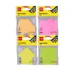 Deli Sticky Notes A03202 Shapes Ultra Fluo 4 Col. 80sh Heart Star Apple ورق ملاحظات اشكال