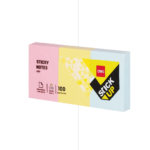 Deli Sticky Notes A01103 Pastel 3 Col. 38*51mm 100sh * 3PCS Shrink ورق ملاحظات