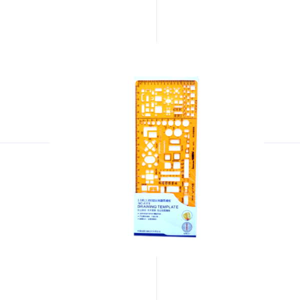 HON Drawing Template Furniture Ruler 1/100 1/200 / 4373 13BS171 Jinsihou مسطرة فرش