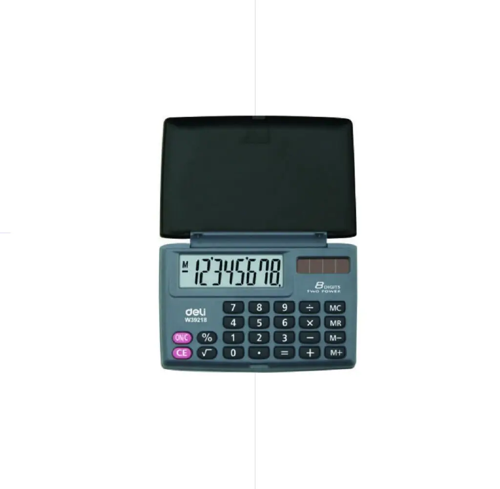 Deli Calculator 39218 / 0 / 8 digits Pocket الة حاسبة