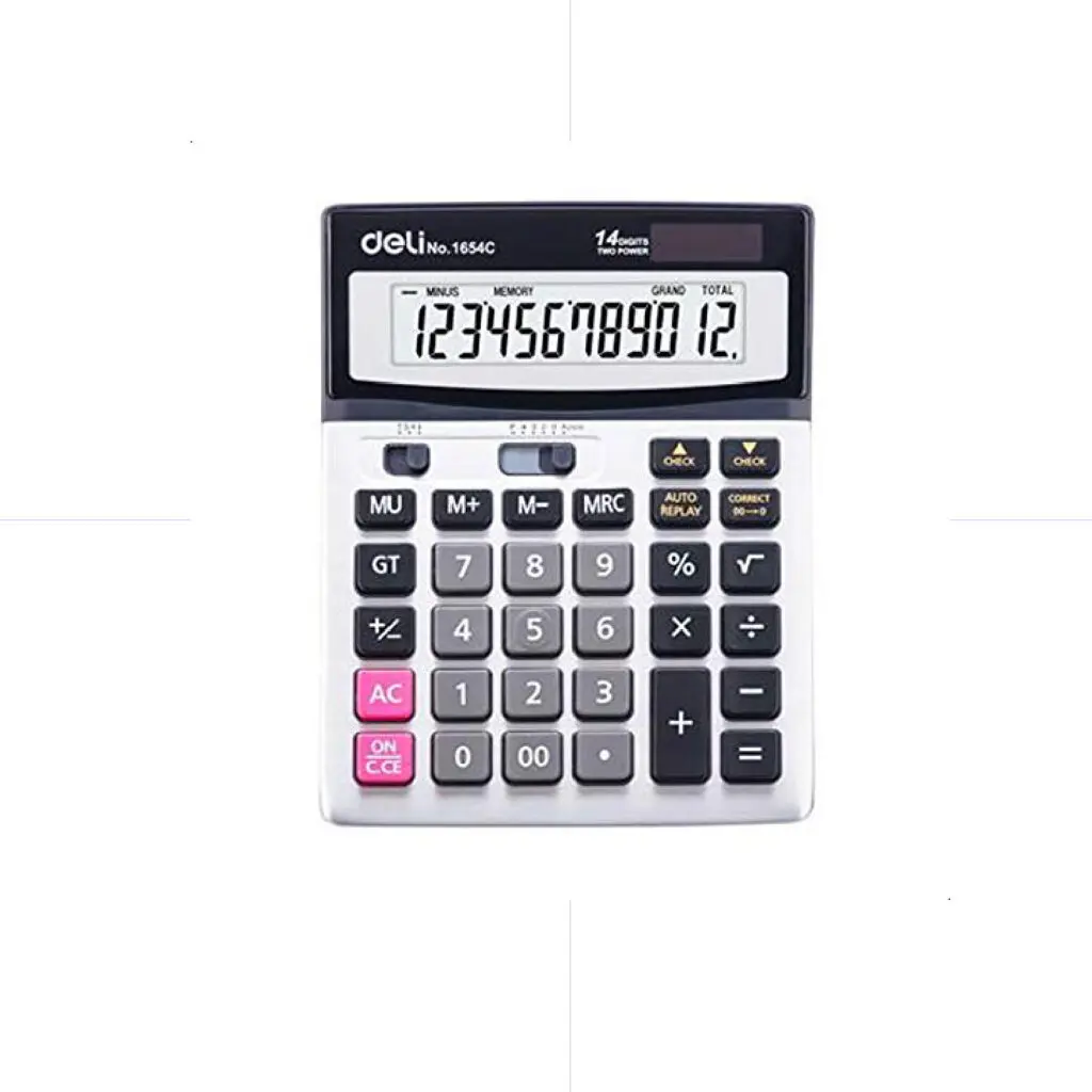 Deli Calculator 1654C / 0-00 / 12 digits الة حاسبة