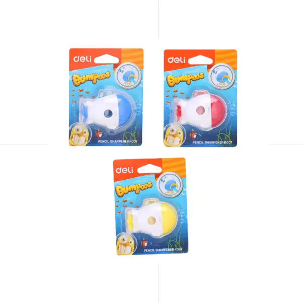 Deli Pencil Sharpener Bumpees 1 Hole / R00701  مبراة