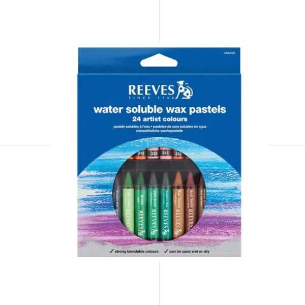RVS Water Soluble Wax Pastels 24Colours