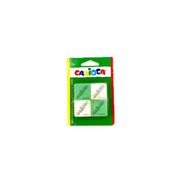 Carioca Eraser Square 4 Pcs In Blister / 42862 ممحاة